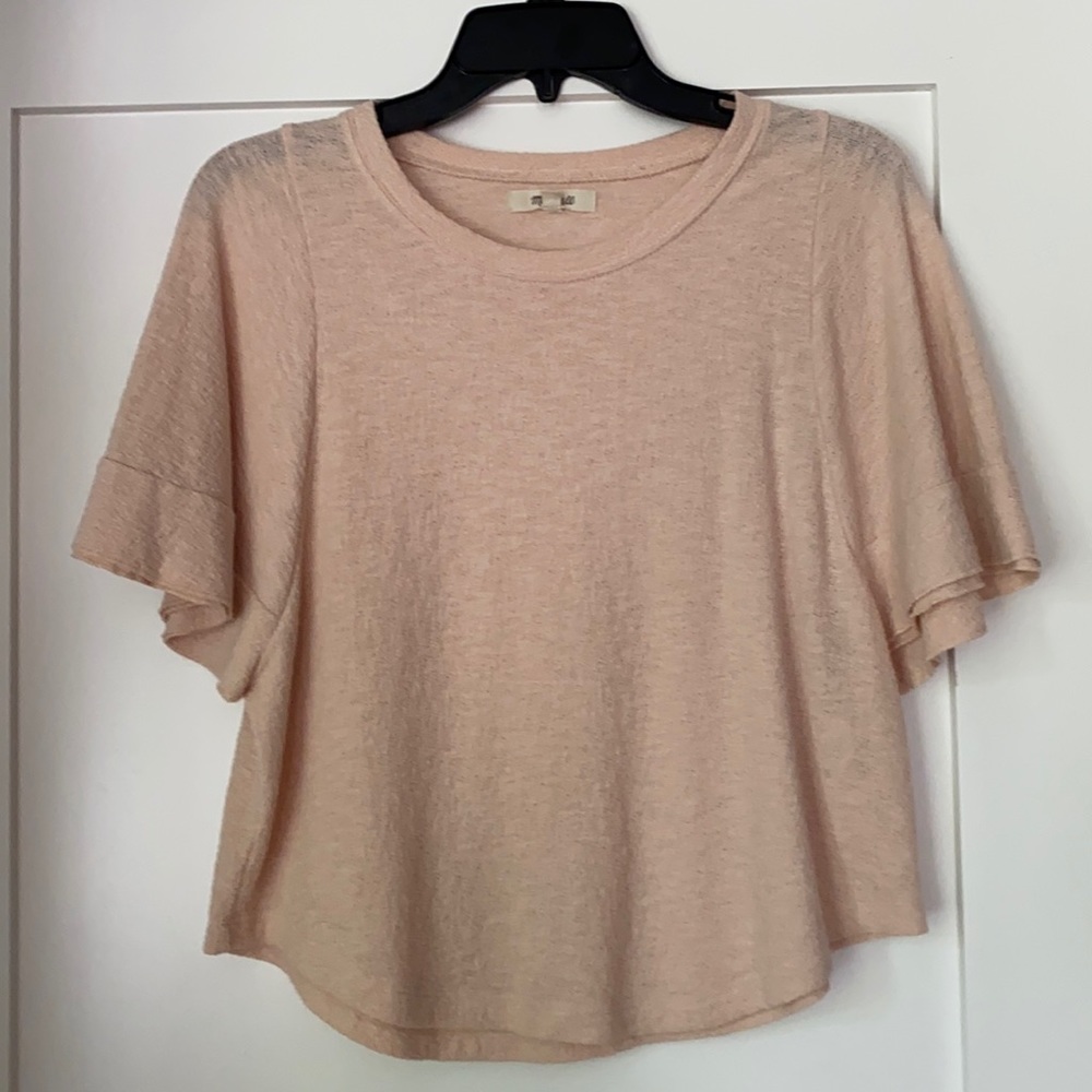 Madewell Texture & Thread Flutter Sleeve Top